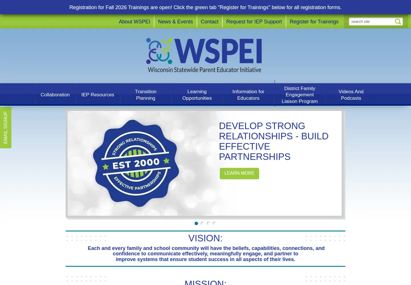 Screenshot of wspei.org