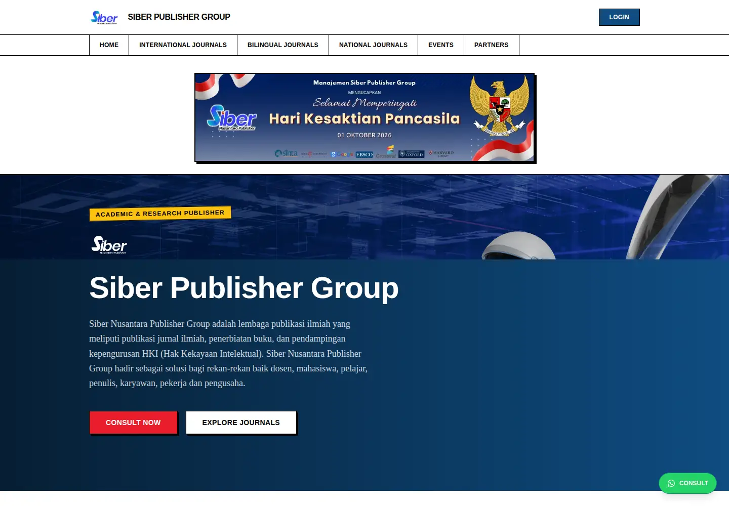 Captured homepage of e-siber.org in the current scan