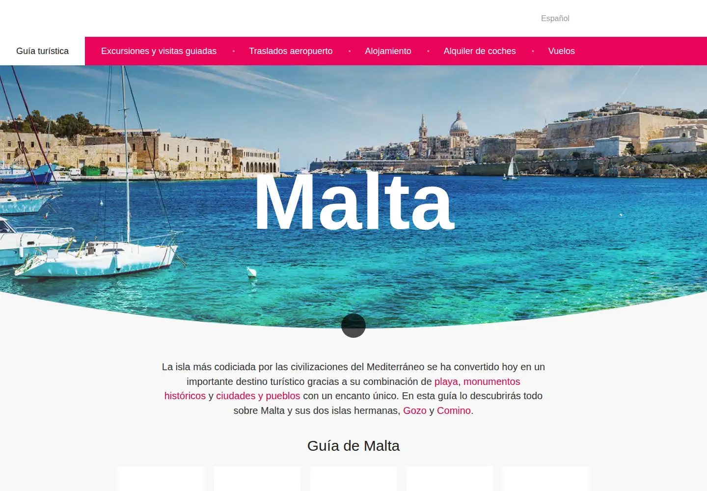 Screenshot of disfrutamalta.com