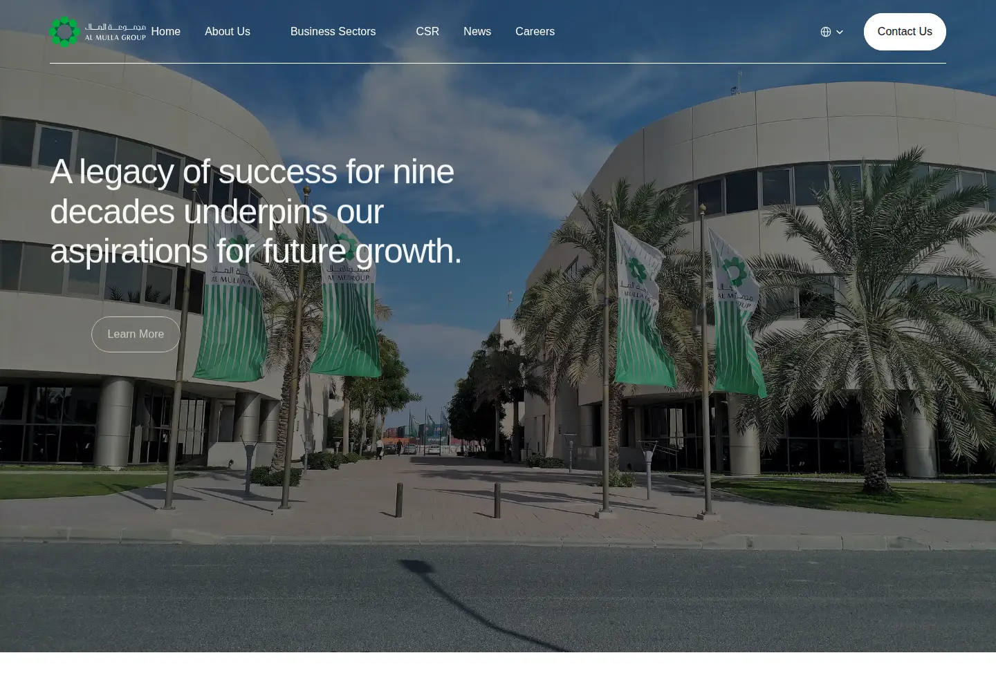 Captured homepage of almullagroup.com in the current scan