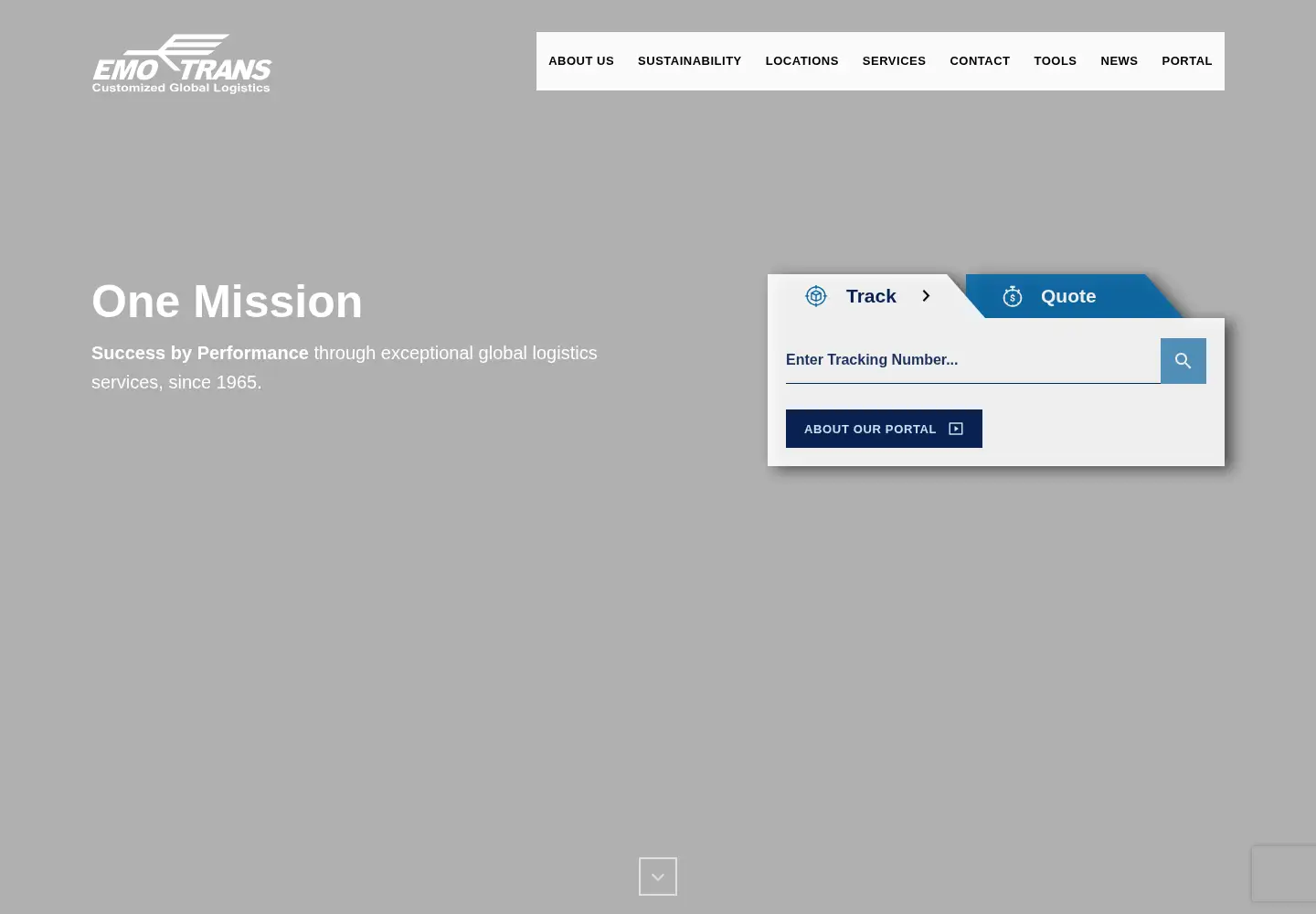 Captured homepage of emotrans-global.com in the current scan