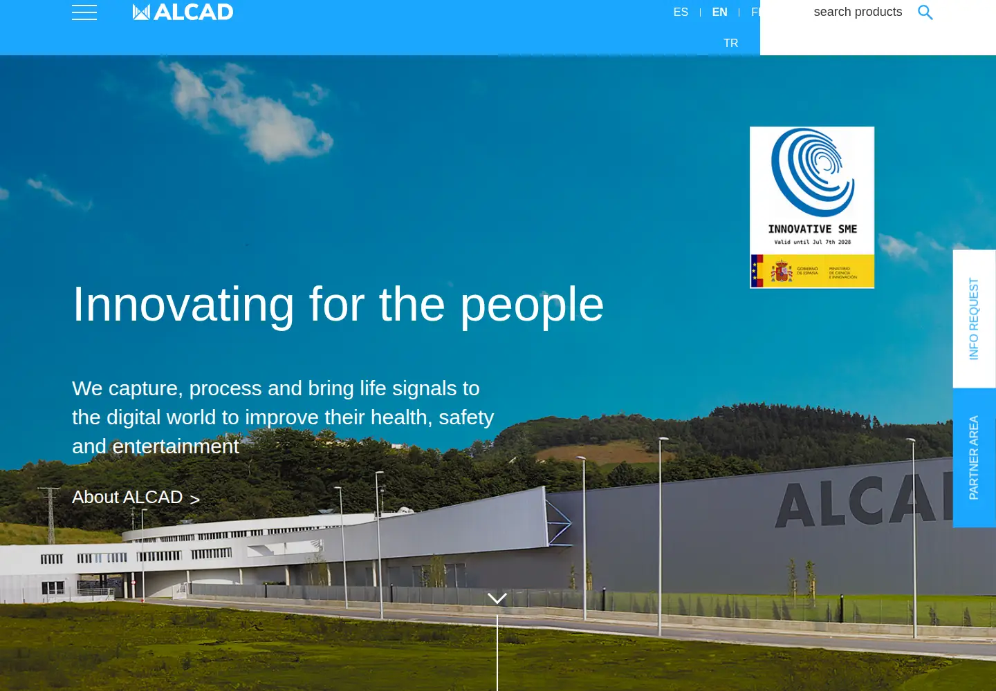 Captured homepage of alcadelectronics.com in the current scan