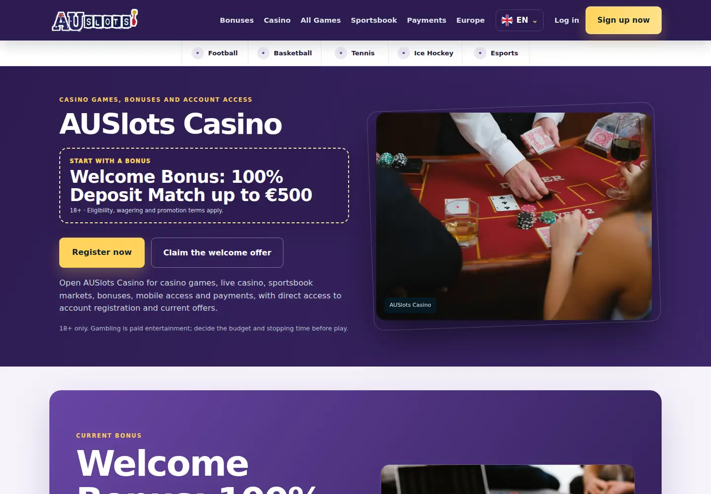 Screenshot of auslots.eu