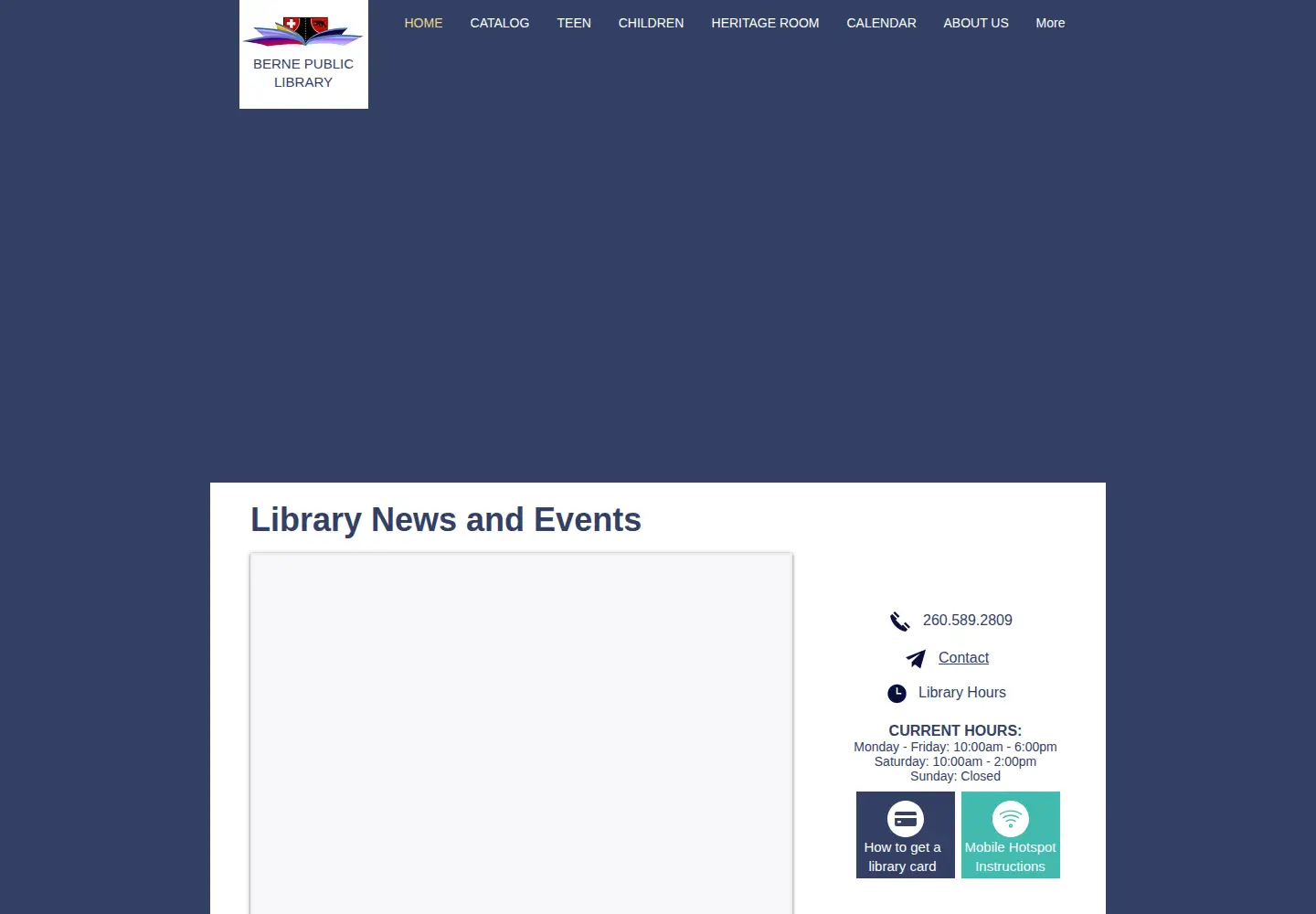Screenshot of bernepl.lib.in.us