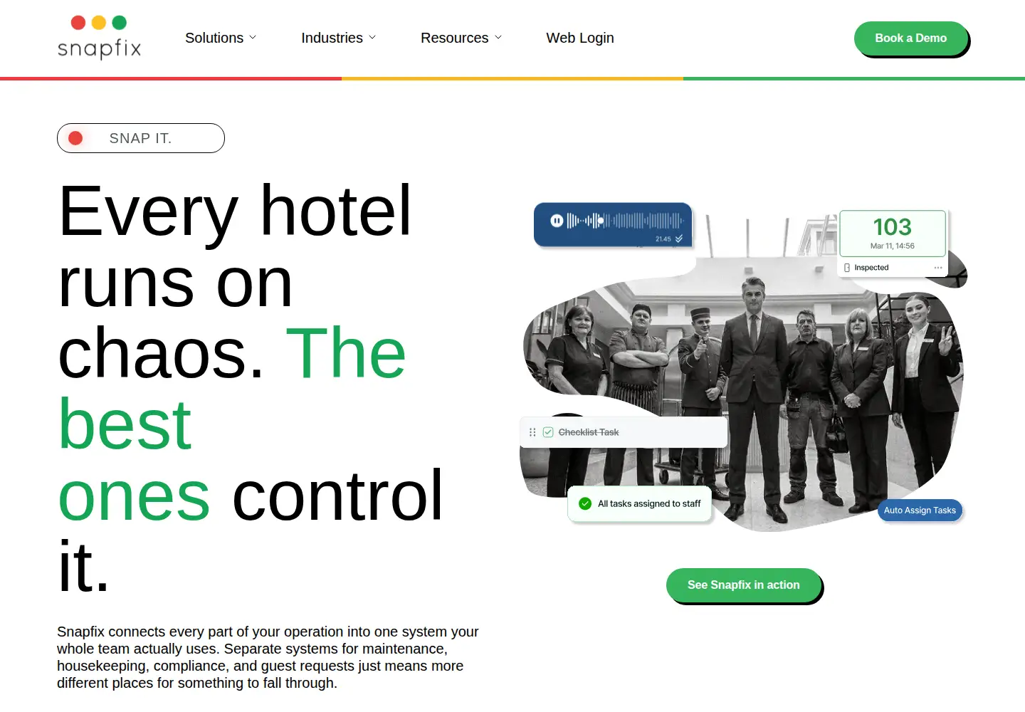 Screenshot of snapfix.com