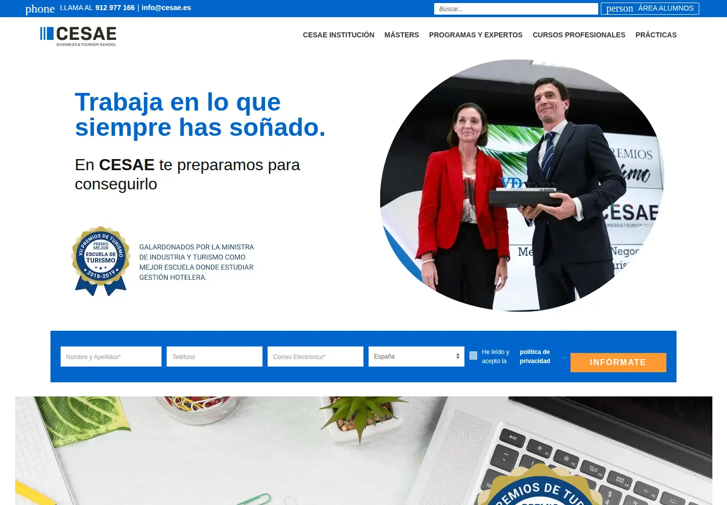 Screenshot of cesae.es
