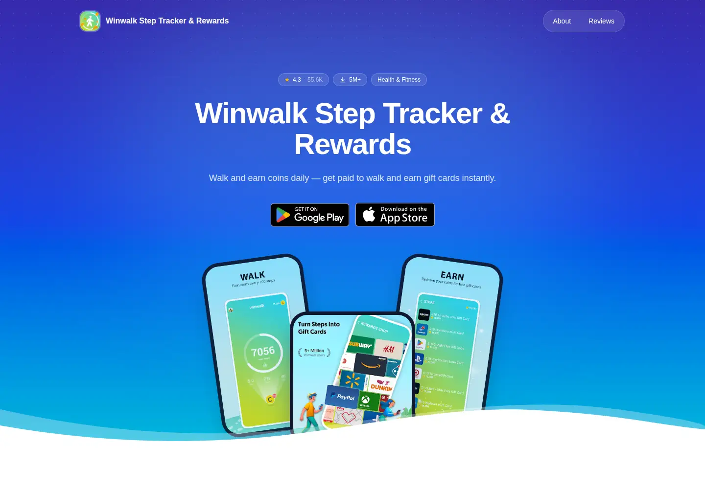 Screenshot of winwalk.app