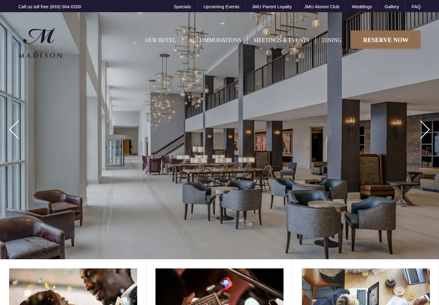 Screenshot of hotelmadison.com