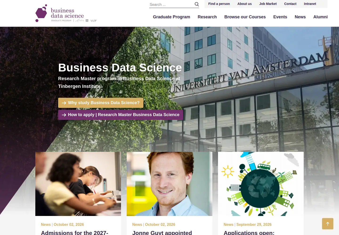 Screenshot of businessdatascience.nl