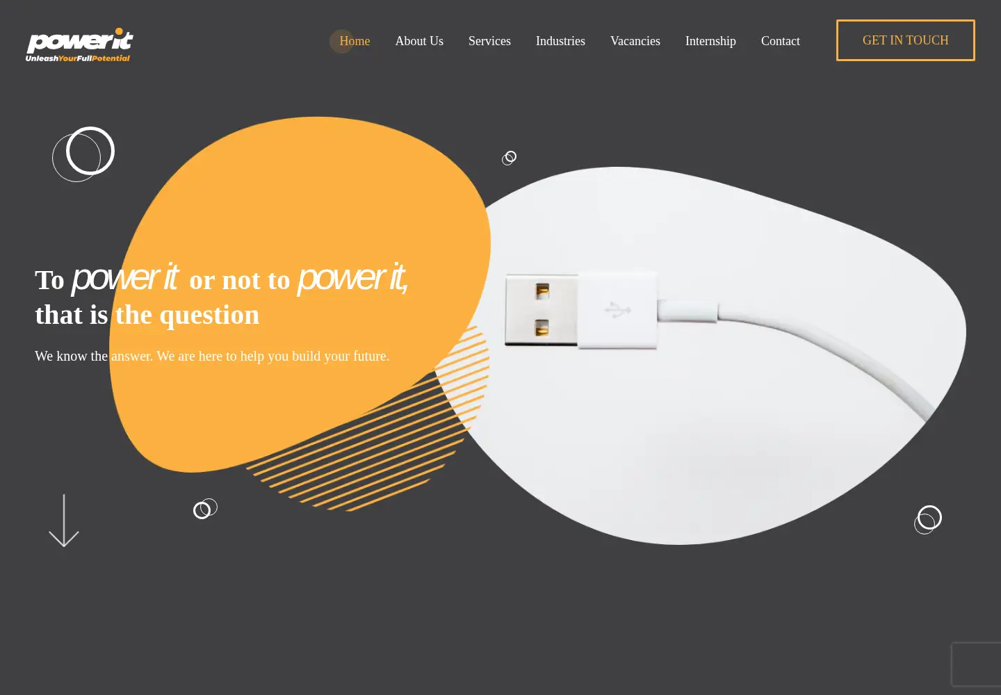 Captured homepage of powerit.dev in the current scan