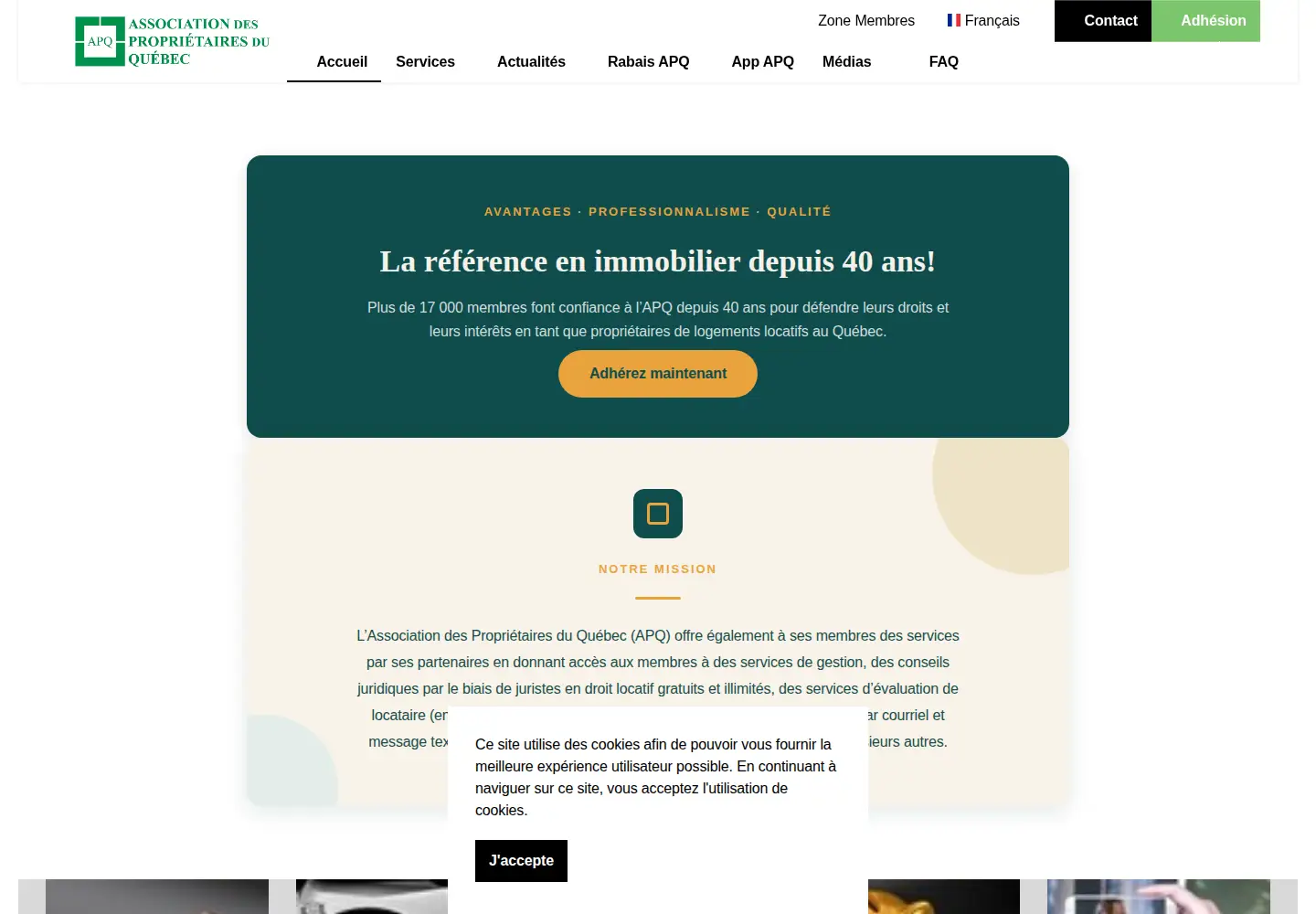 Screenshot of apq.org