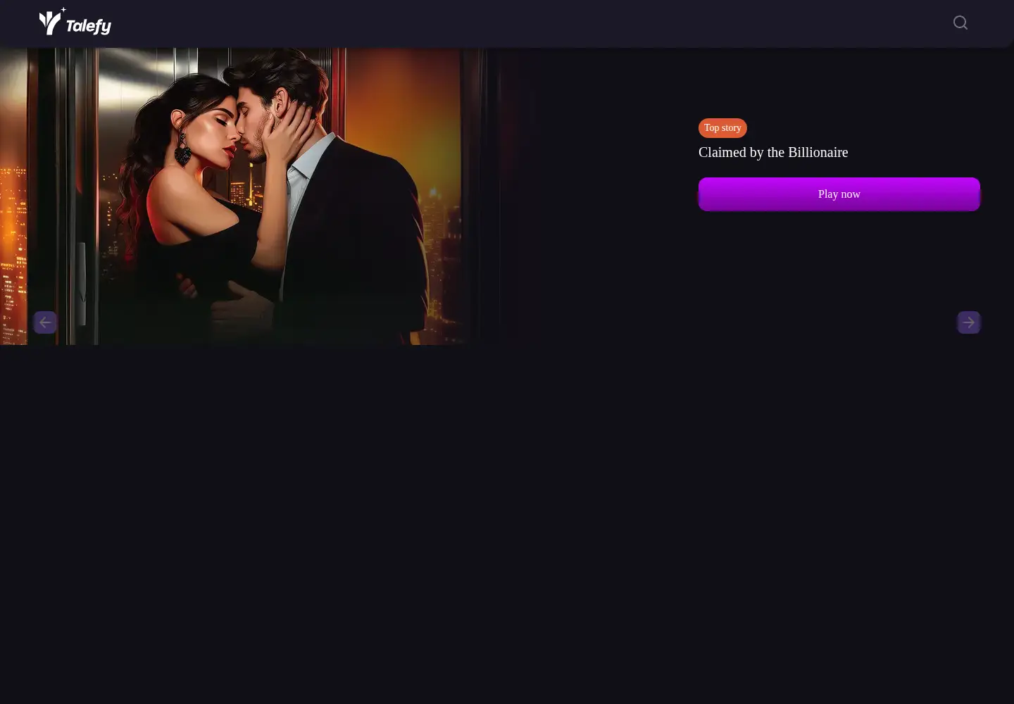 Captured homepage of talefy.ai in the current scan