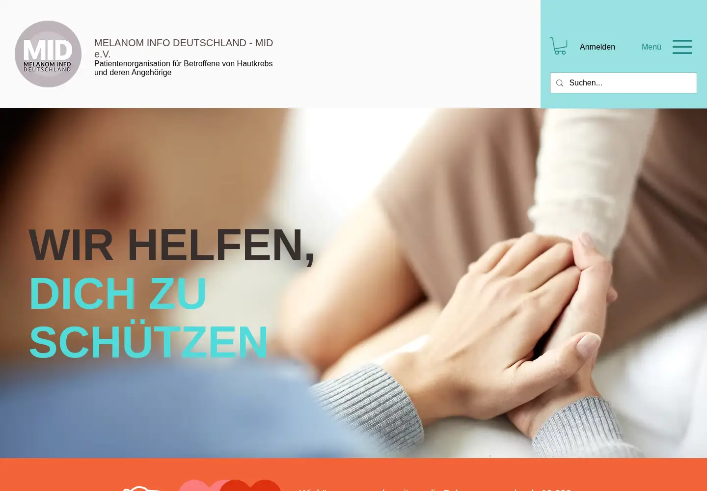 Screenshot of melanominfo.com