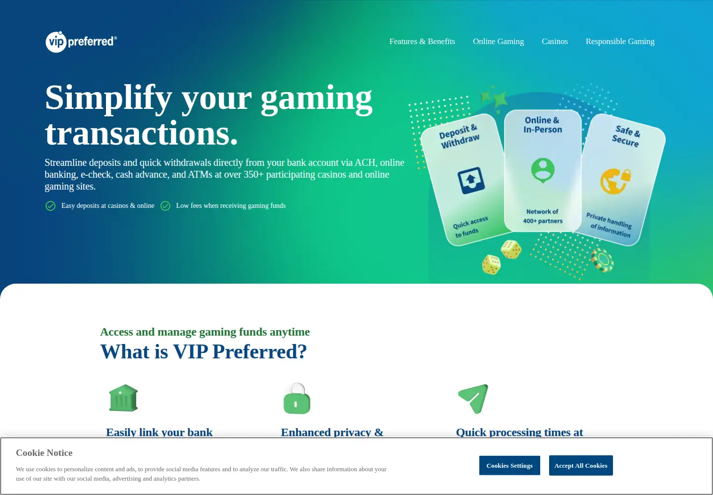 Captured homepage of vippreferred.com in the current scan