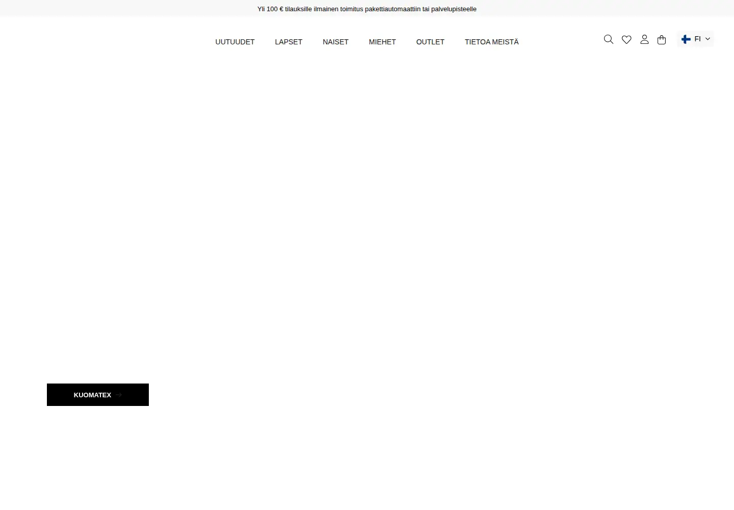 Captured homepage of kuoma.fi in the current scan