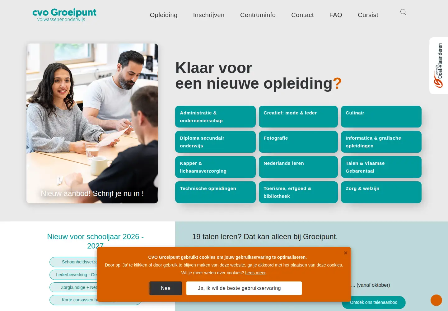 Captured homepage of groeipunt.be in the current scan