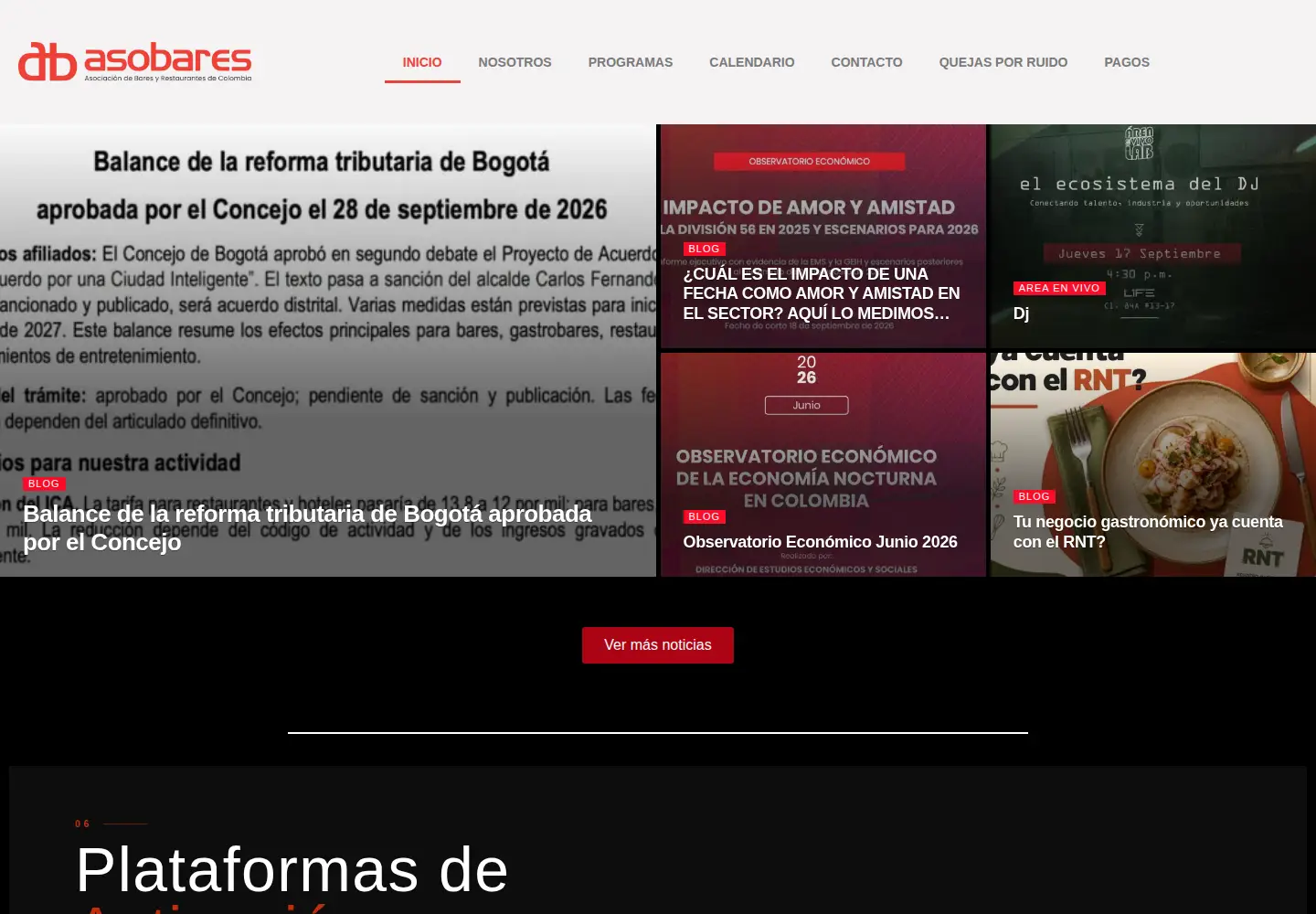 Screenshot of asobares.org