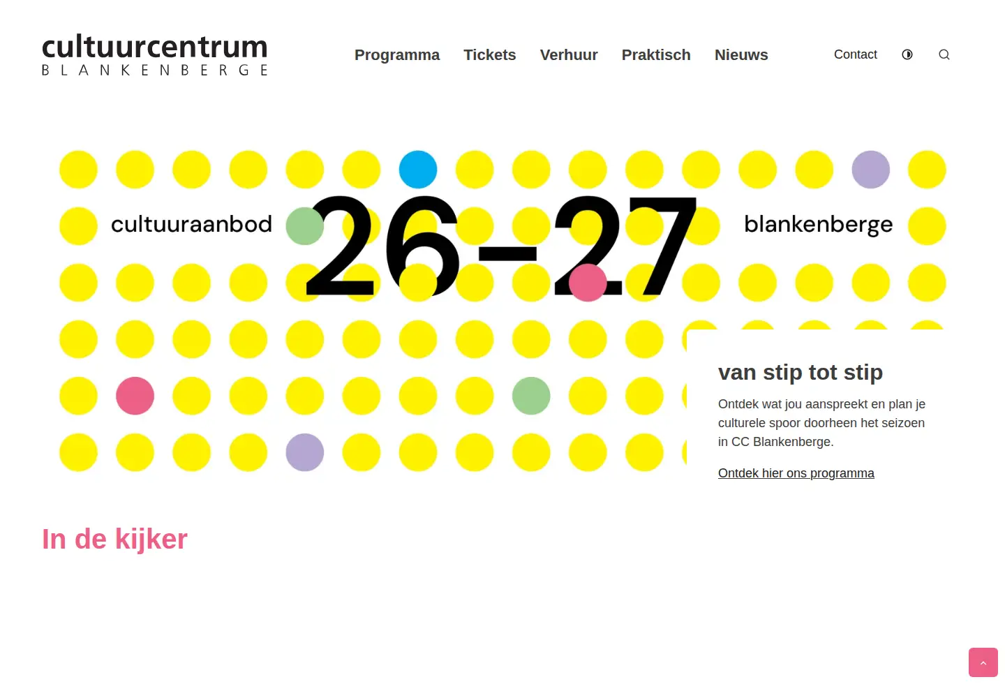 Captured homepage of ccblankenberge.be in the current scan
