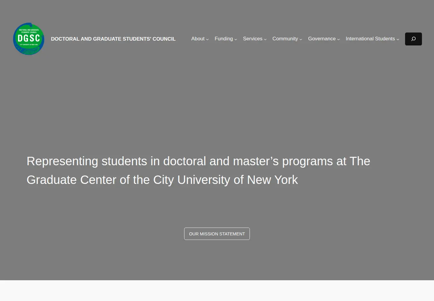 Screenshot of cunydgsc.org