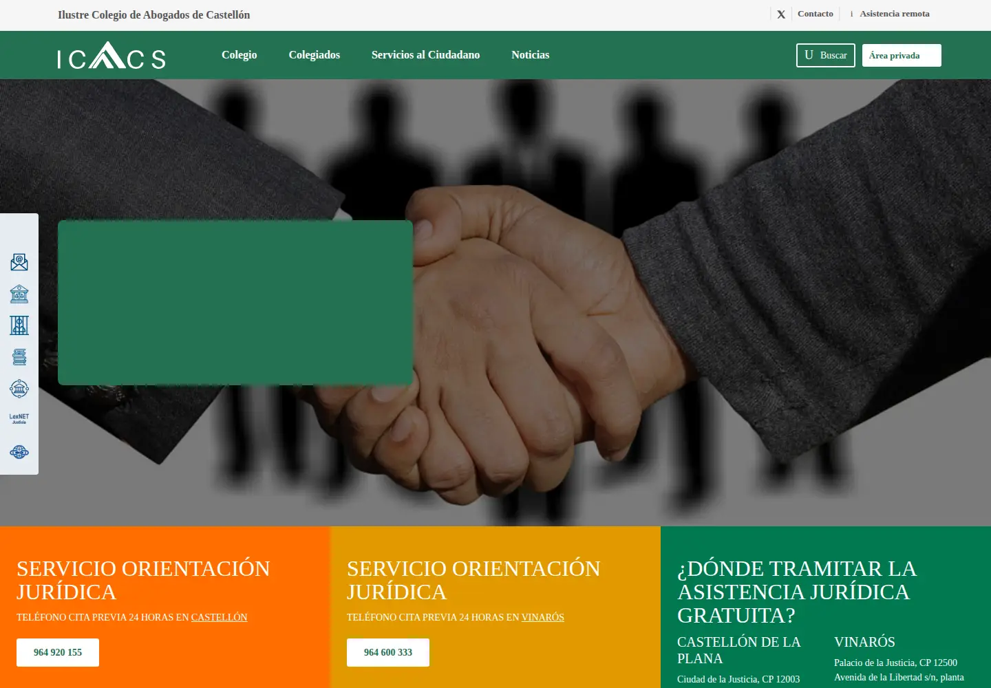 Screenshot of icacs.com