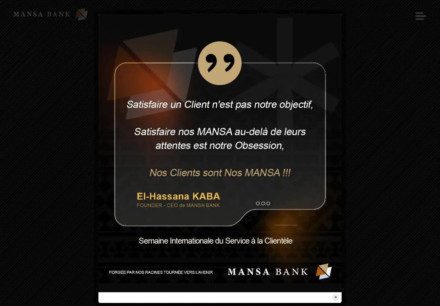 Screenshot of mansabank.com