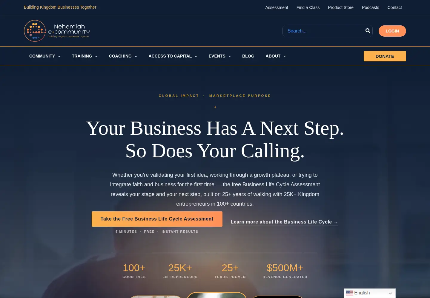 Screenshot of nehemiahecommunity.com