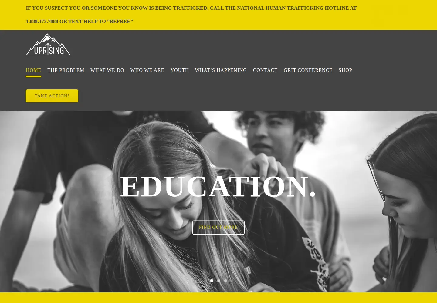 Screenshot of uprisingwyo.org