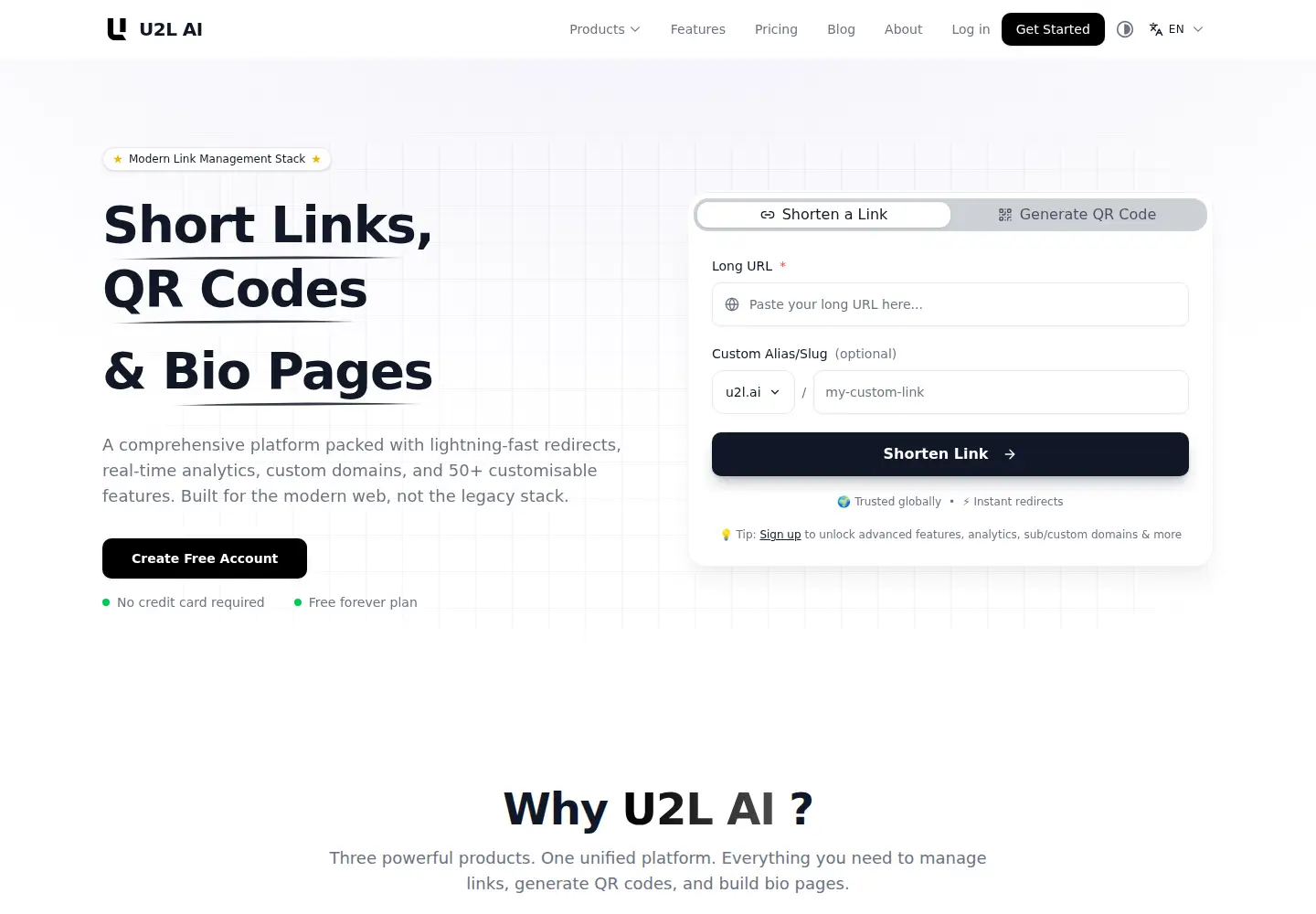 Screenshot of u2l.ai