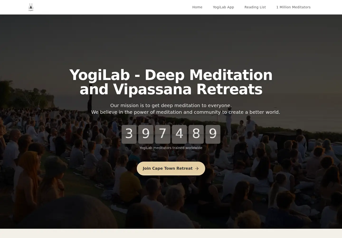 Captured homepage of yogilab.com in the current scan