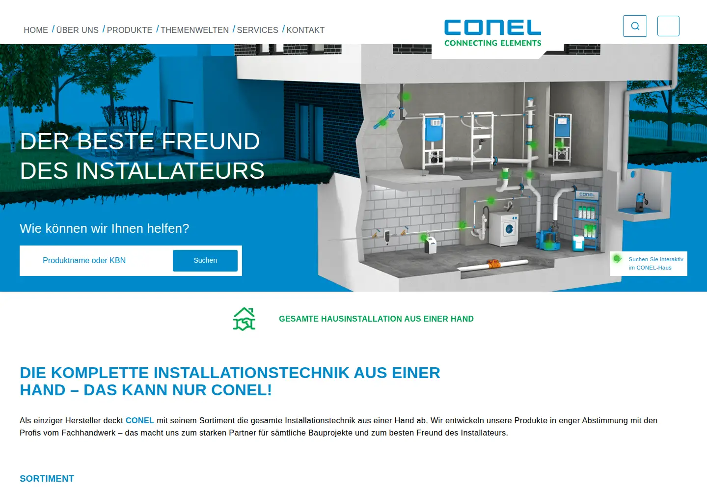 Captured homepage of conel.de in the current scan