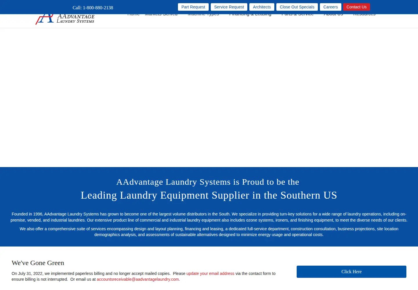 Captured homepage of aadvantagelaundry.com in the current scan