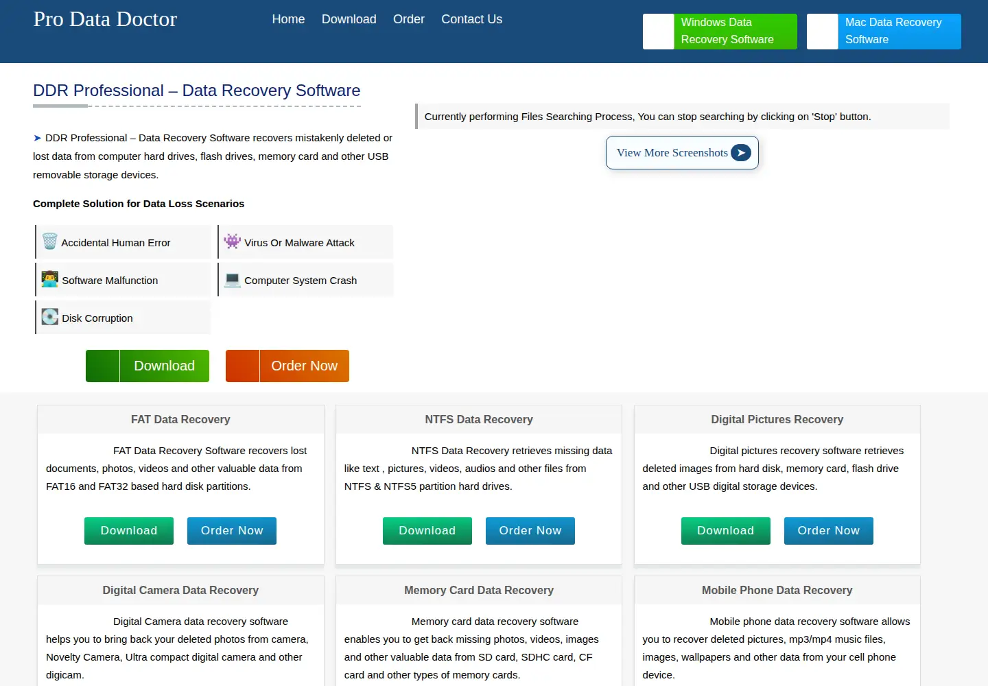 Screenshot of prodatadoctor.com