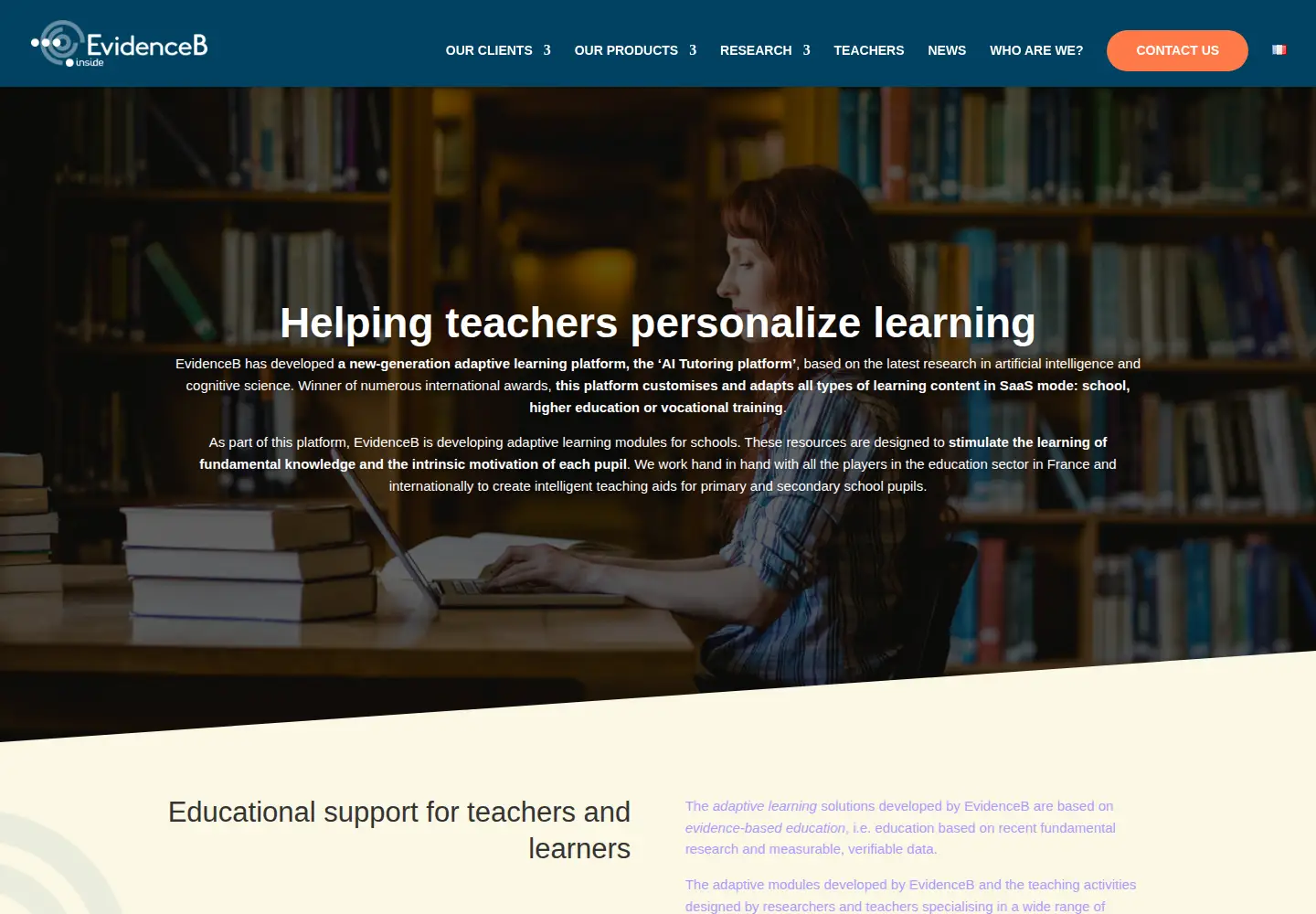 Screenshot of evidenceb.fr