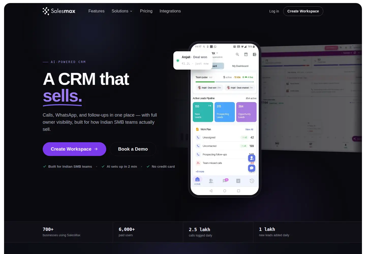 Screenshot of salesmax.ai