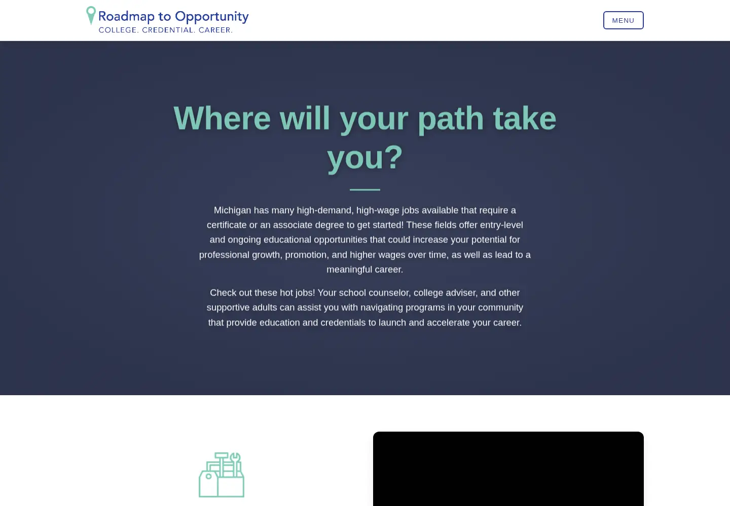 Screenshot of roadmap2opportunity.org