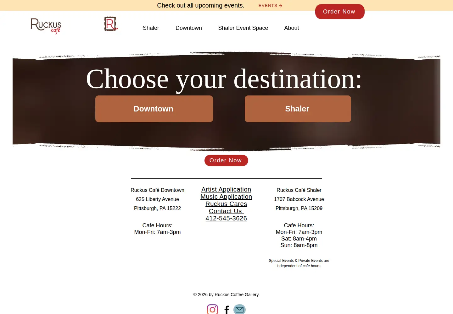 Screenshot of ruckuscafe.com