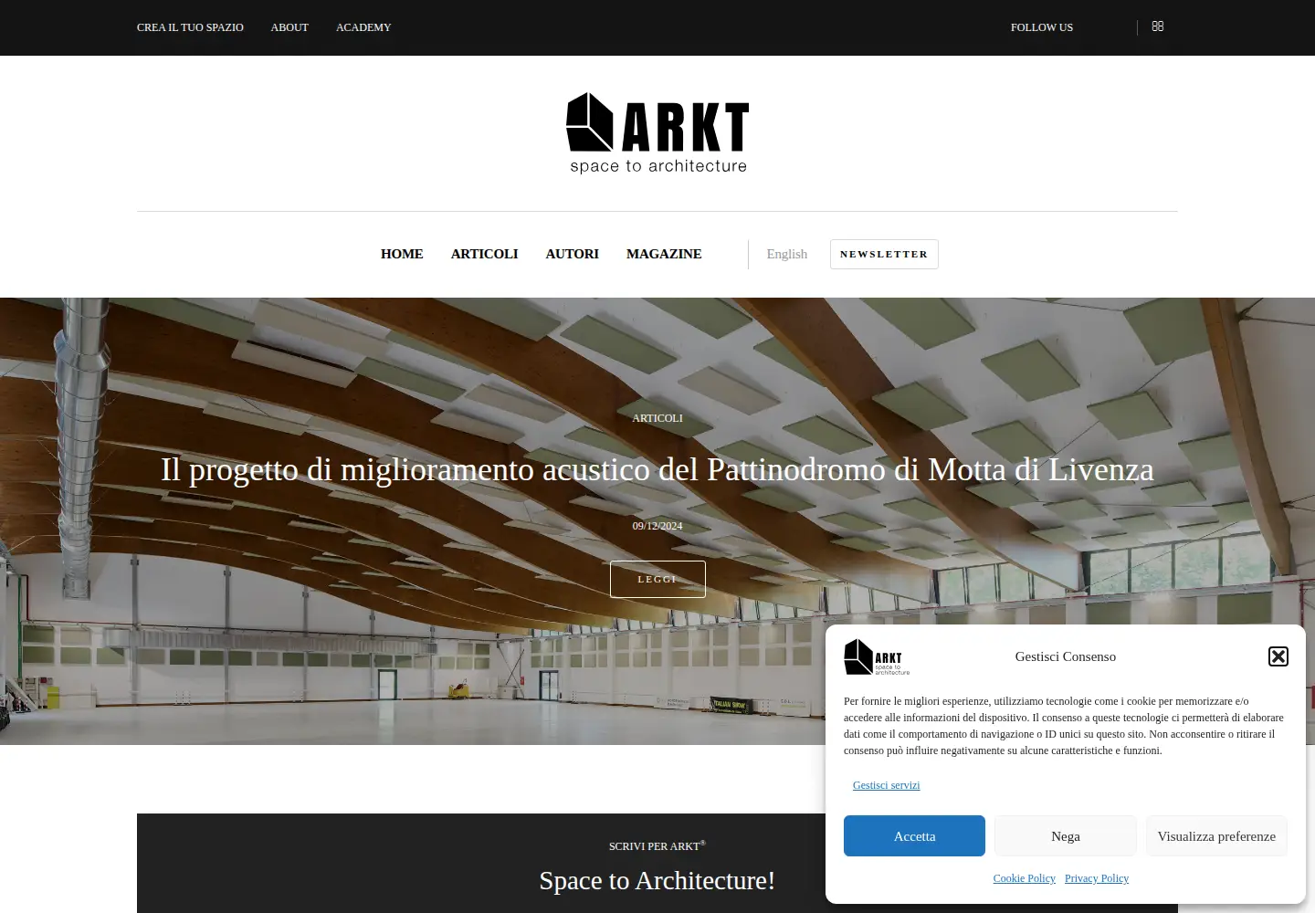 Screenshot of arkt.space