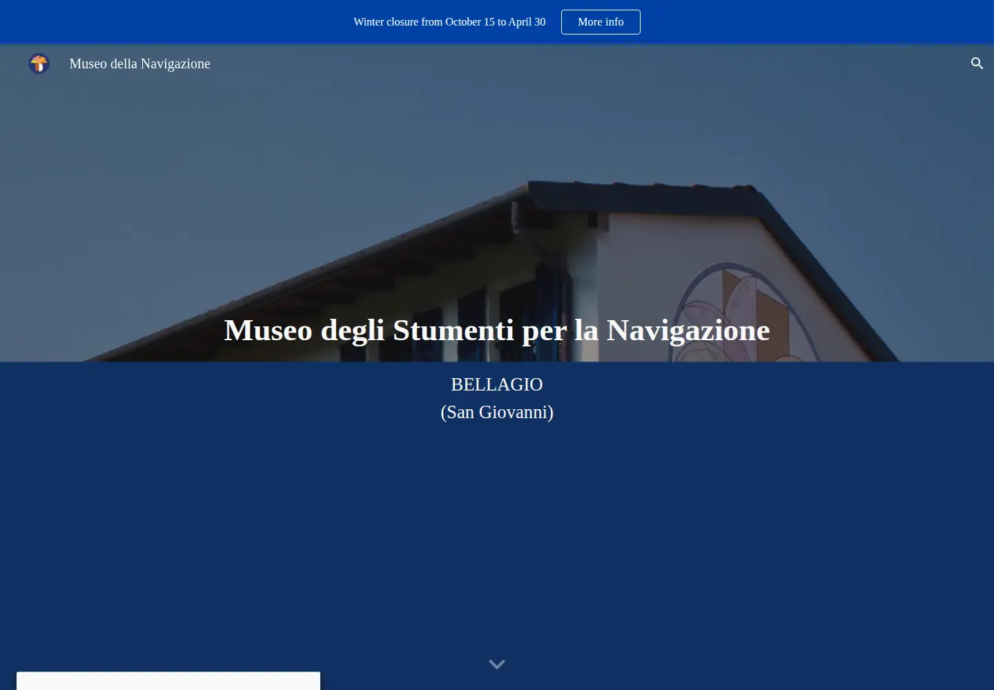 Screenshot of bellagiomuseo.com