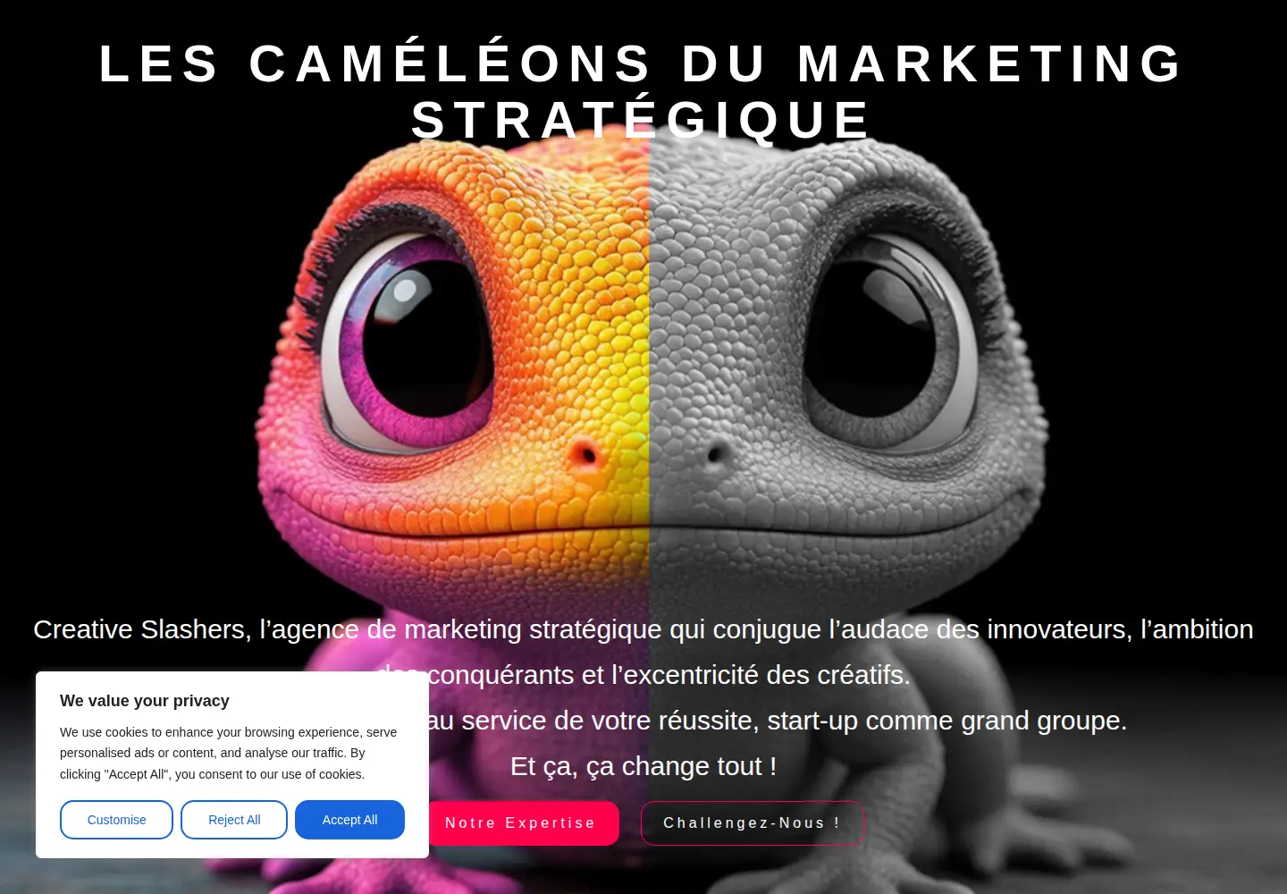 Captured homepage of creativeslashers.com in the current scan