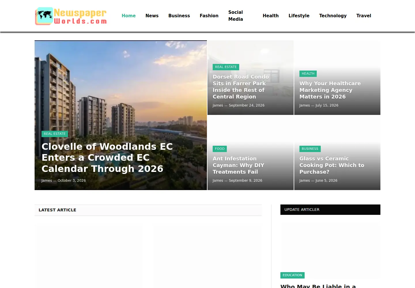 Captured homepage of newspaperworlds.com in the current scan