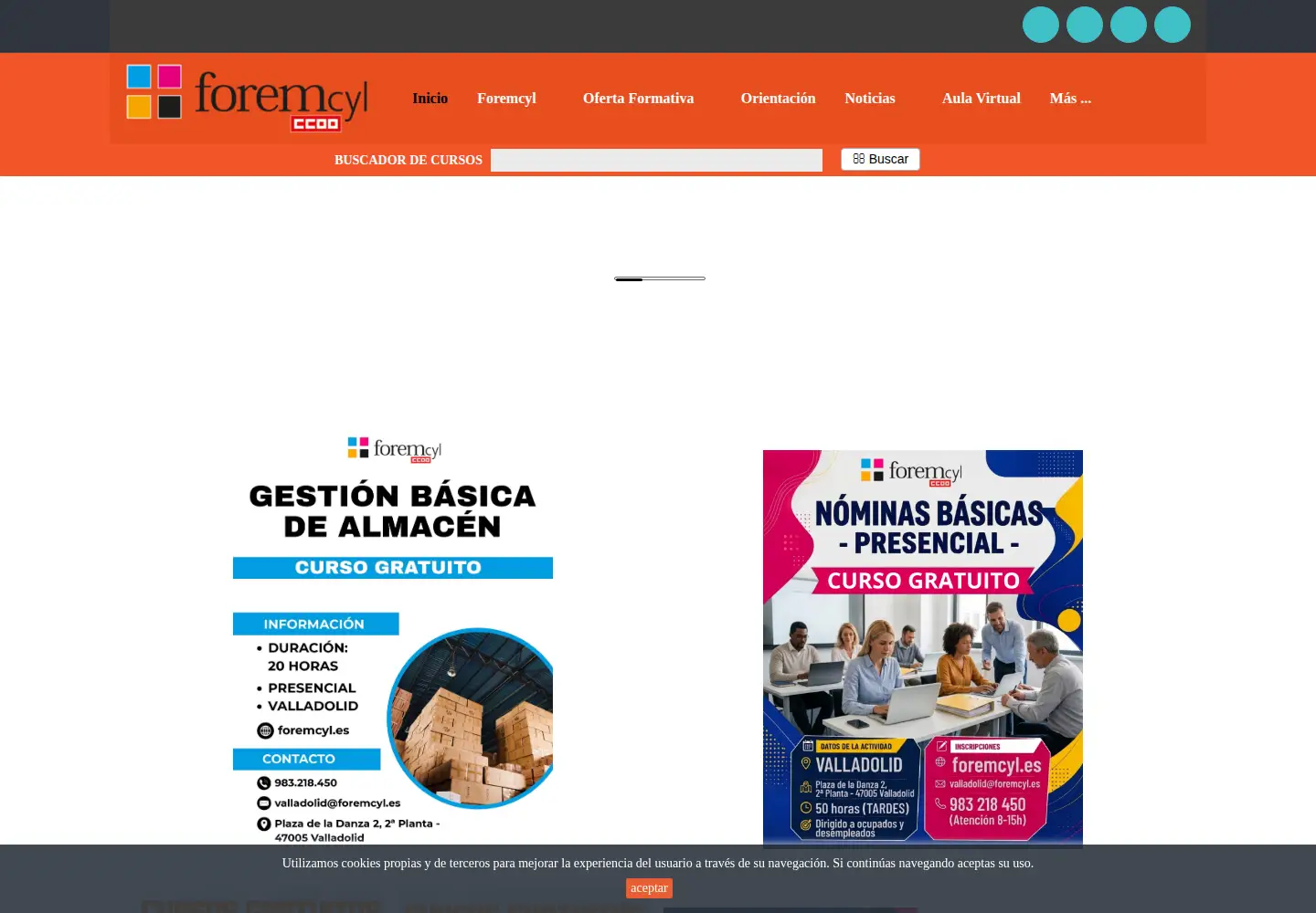 Captured homepage of foremcylccoo.es in the current scan