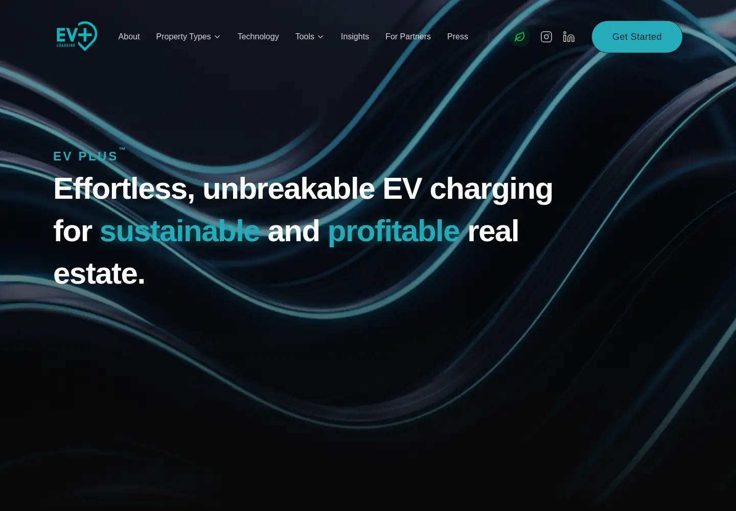 Captured homepage of ev-plus.com in the current scan