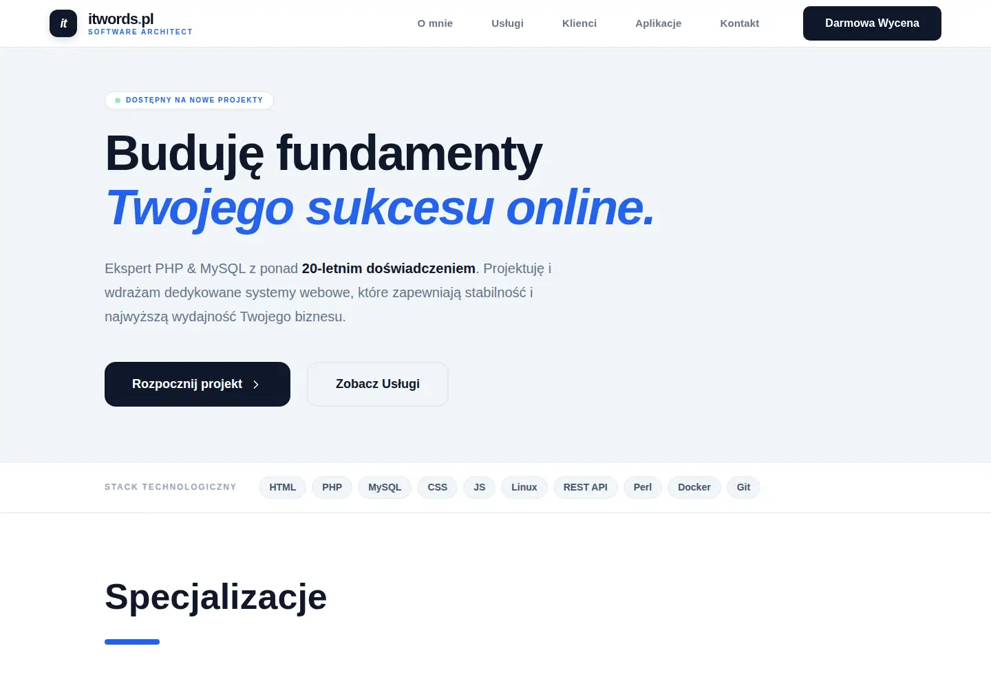 Screenshot of itwords.pl