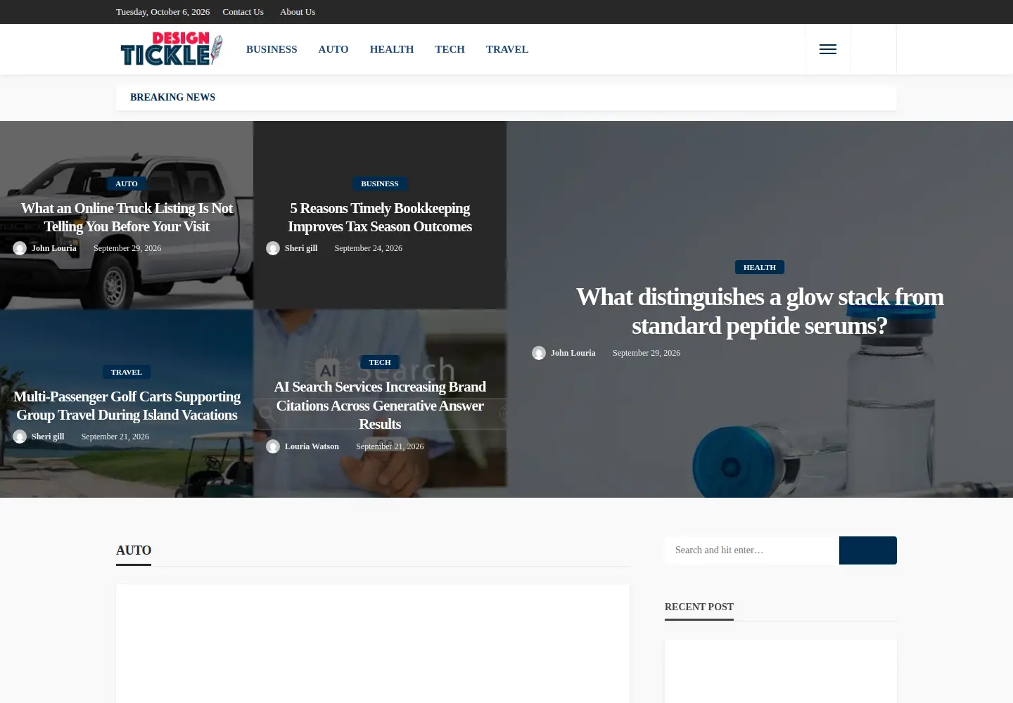Screenshot of designtickle.com