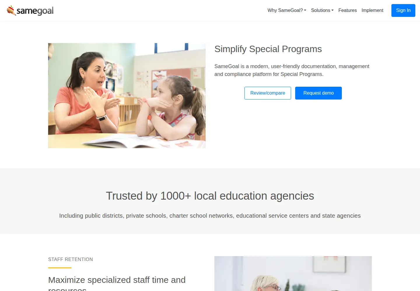 Screenshot of samegoal.org