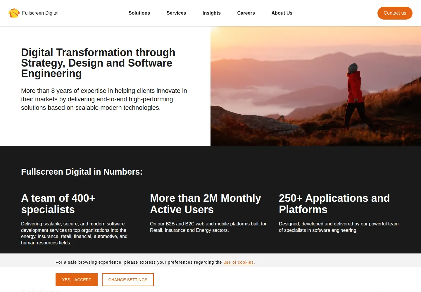 Captured homepage of fullscreendigital.ro in the current scan