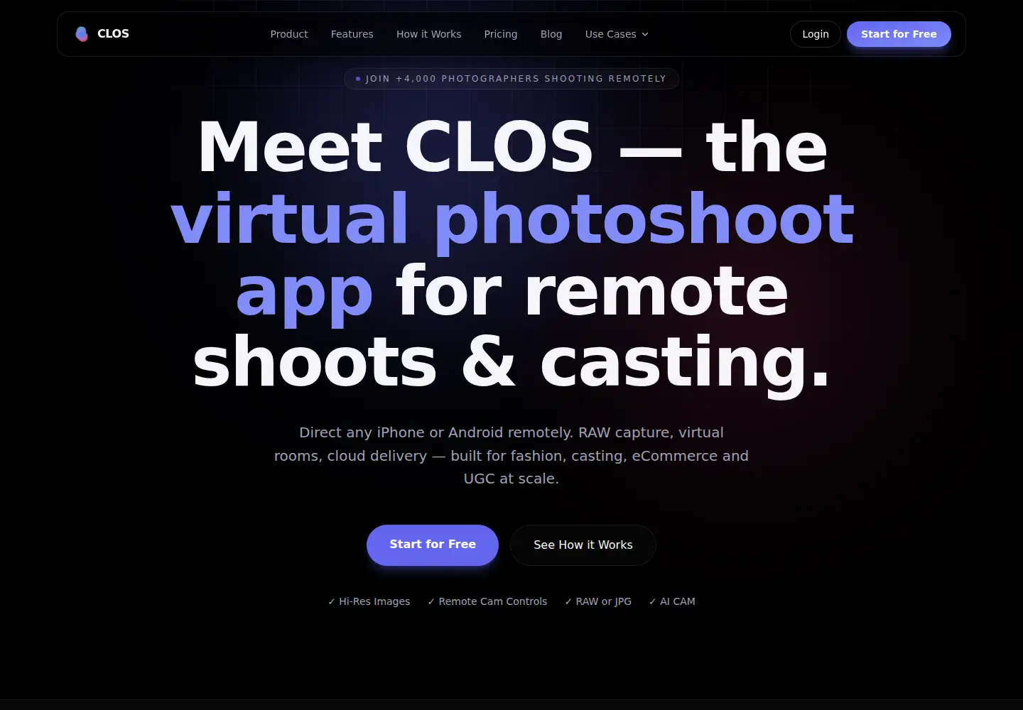 Captured homepage of closapp.space in the current scan