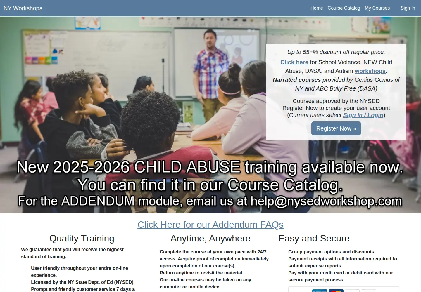 Screenshot of nysedworkshop.com