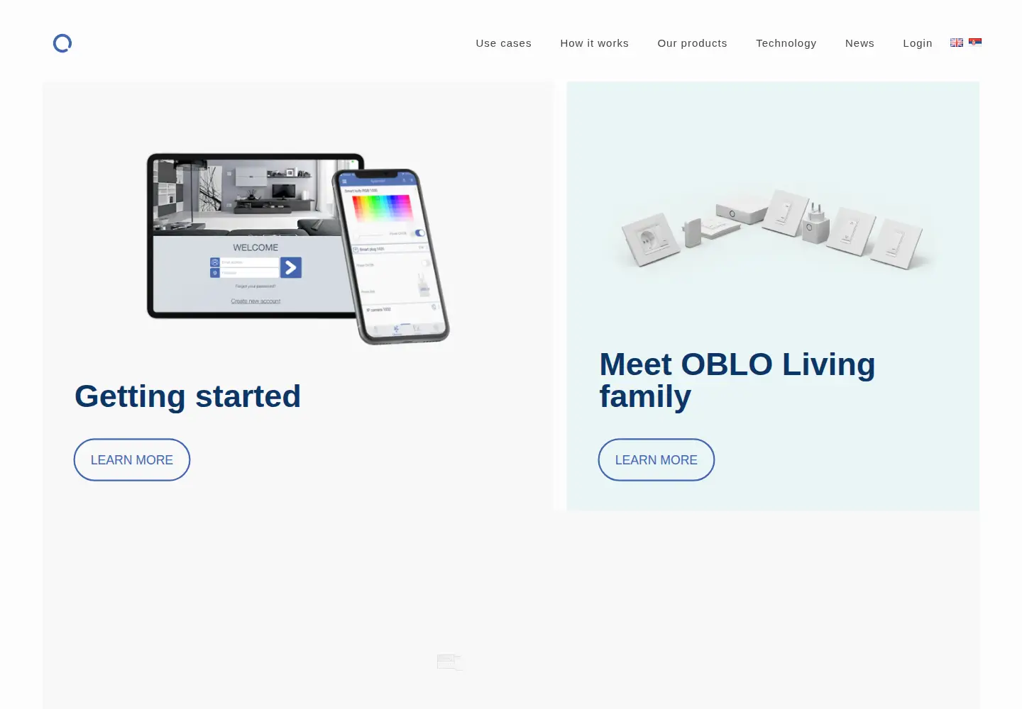 Captured homepage of obloliving.com in the current scan