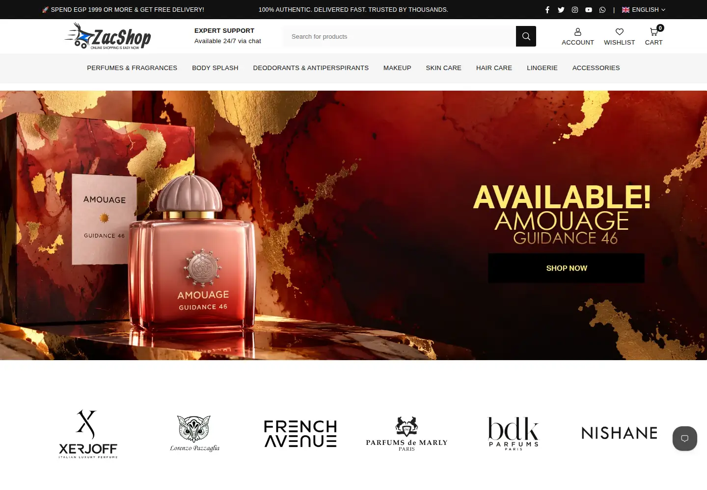 Screenshot of zacshop.com